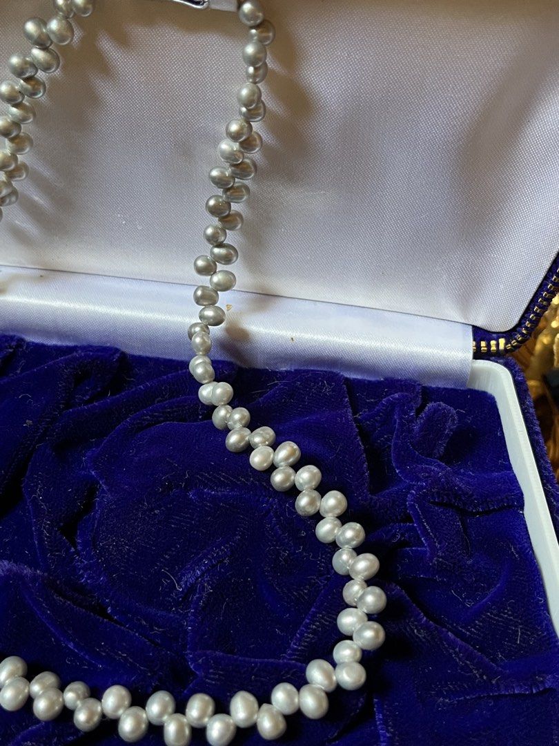 Silver Grey Real Pearl Necklace (Category: Necklaces) located in Tandag. Submitted by maryarlale42144 (Listing ID 1466568163, Image 2). Description: Real Pearl Necklace .