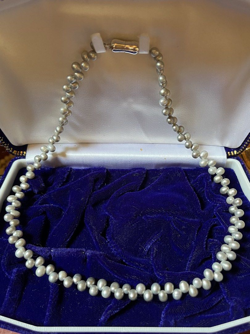 Silver Grey Real Pearl Necklace (Category: Necklaces) located in Tandag. Submitted by maryarlale42144 (Listing ID 1466568163, Image 1). Description: Real Pearl Necklace .