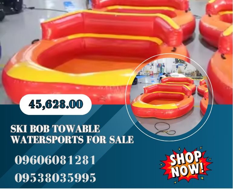 SKI BOB TOWABLE WATERSPORTS FOR SALE (Category: Home Improvement Tools & Accessories) located in Caloocan City. Submitted by michealaus73574 (Listing ID 1466584021, Image 1). Description: ●Inflatable ●Size: 2.3mL x 2.3mW ●Material 1). 0.65mm PVC tarpaulin: 45,628 ●Gross Weight: 15KG ●Packing Size: 0.09CBM ●Material 2). 0.9mm PVC tarpaulin: 52,338 ●Gross Weight: 18KG ●Packing Size: 0.09CBM ●MOQ: 1 piece ●Air Pump (110v-120v or 220v-240v): 5,368 pe