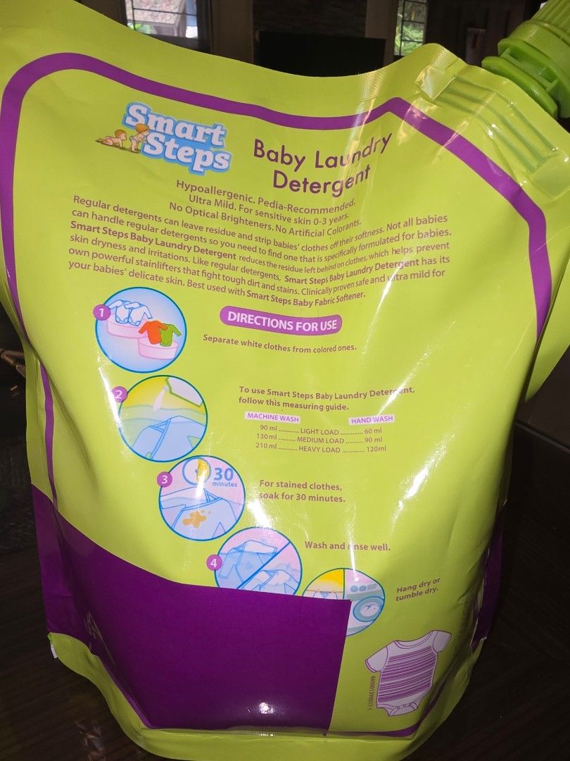 Smart Steps Baby Laundry Detergent Refill Pack (Category: Detergents) located in Manila. Submitted by rustypipe042459 (Listing ID 1466585154, Image 2). Description: - Brand new & unopened Smart Steps baby laundry detergent refill pouch - Mild, hypoallergenic formula specially made for delicate newborn skin and sensitive fabrics - Pediatrician recommended with zero artificial brighteners - buyer pays shipping.