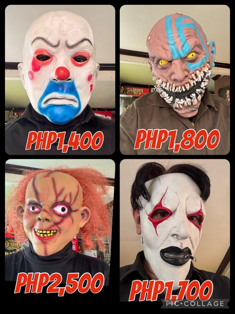Spooky Halloween Mask (Category: Occasions & Party Supplies) located in Pasig City. Submitted by JMToysandCollectibles (Listing ID 1466688656, Image 3). Description: ‼️Seasonal Item/ Limited Stocks Only‼️ ‼️On Hand Stocks/ Same Day Delivery Near by Provinces‼️ ✅Spooky Halloween Horror Scary Mask ✅All Prices Naka Indicate na sa Pictures ✅MOP: Gcash/ BPI/ BDO ✅Delivery via Lalamove.