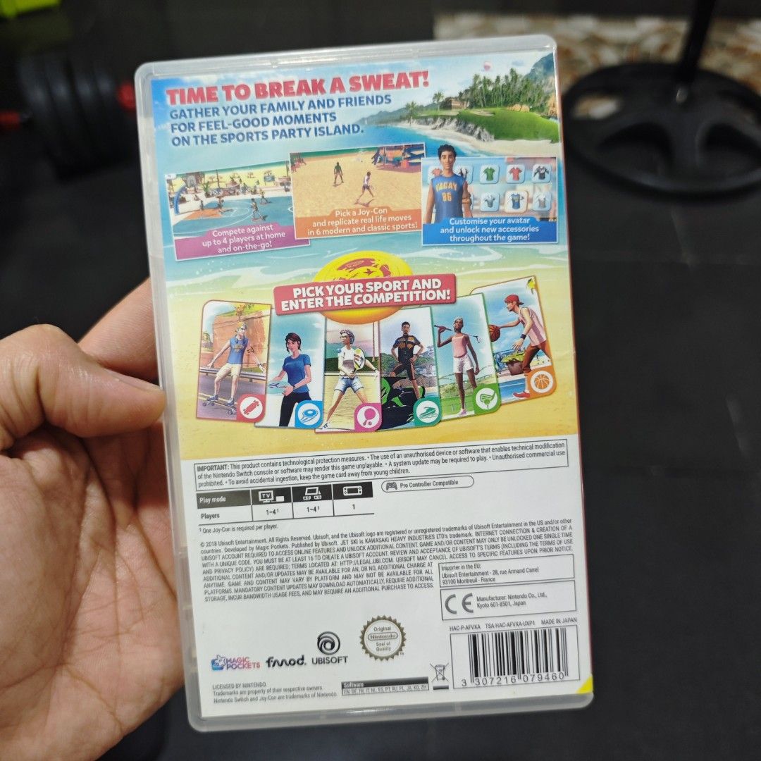 Sports Party Switch Game (Category: Nintendo) located in Quezon City. Submitted by shopme_gadget30 (Listing ID 1466609816, Image 2). Description: kindly read the details first for sale fixed price good Condition tested and working with case and game card compatible to Nintendo switch eur region qc area meet up: sm north shipping fee must shoulder by the buyer via lalamove or grab payment: bdo/gcash happy gaming everyone.