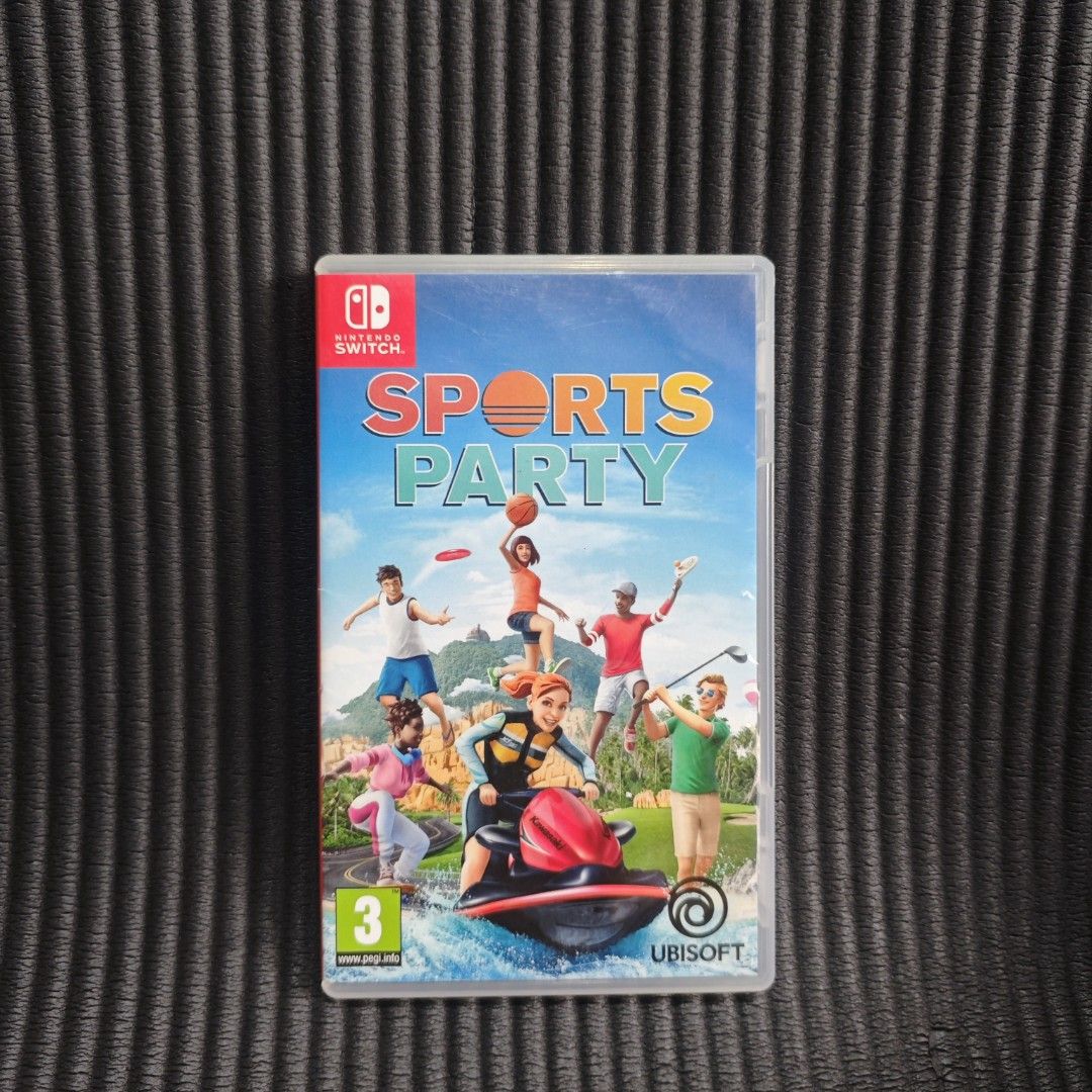Sports Party Switch Game (Category: Nintendo) located in Quezon City. Submitted by shopme_gadget30 (Listing ID 1466609816, Image 1). Description: kindly read the details first for sale fixed price good Condition tested and working with case and game card compatible to Nintendo switch eur region qc area meet up: sm north shipping fee must shoulder by the buyer via lalamove or grab payment: bdo/gcash happy gaming everyone.