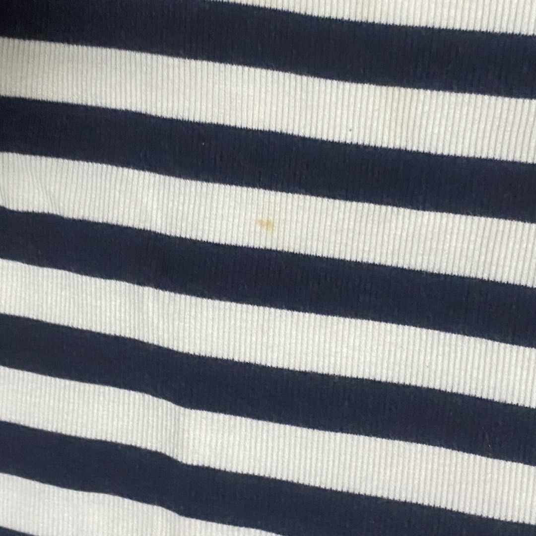Striped Graphic Top with Button V-Neck (Category: Shirts) located in Manila. Submitted by faerikhae (Listing ID 1466740624, Image 3). Description: may stain.
