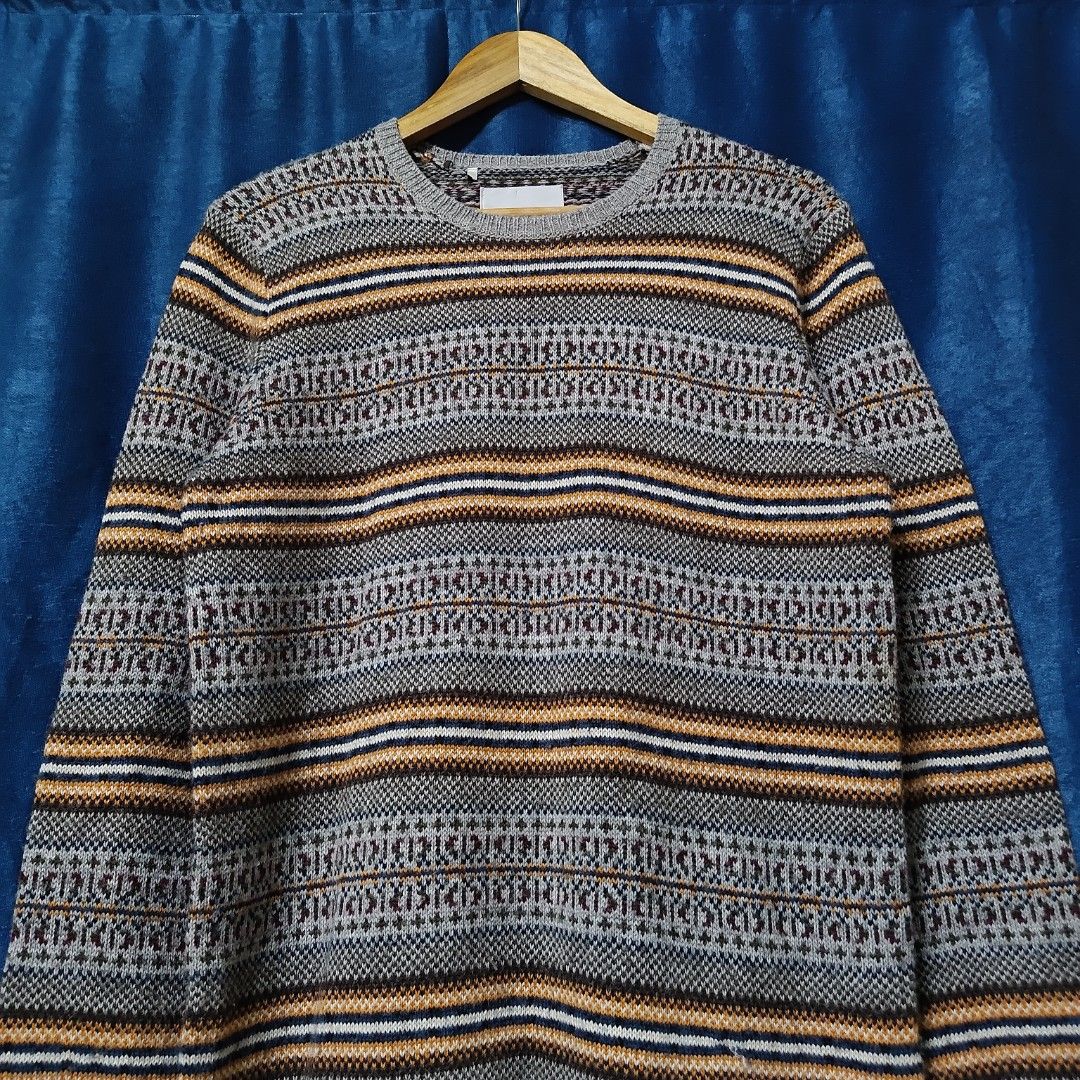 STUSSY AZTEC PATTERN KNITTED (Category: Coats, Jackets and Outerwear) located in Makati City. Submitted by upcycled.closeth (Listing ID 1466616066, Image 3). Description: - Authentic Stussy product - Gray / longsleeve - Size: Large to Xlarge (men's) - Like new - Authentic - flaws: no flaws - Excellent condition - Need wash, fresh from bale - Features design of Stussy Aztec pattern - Material: 100% knitted !!STILL NEGOTIABLE!!.
