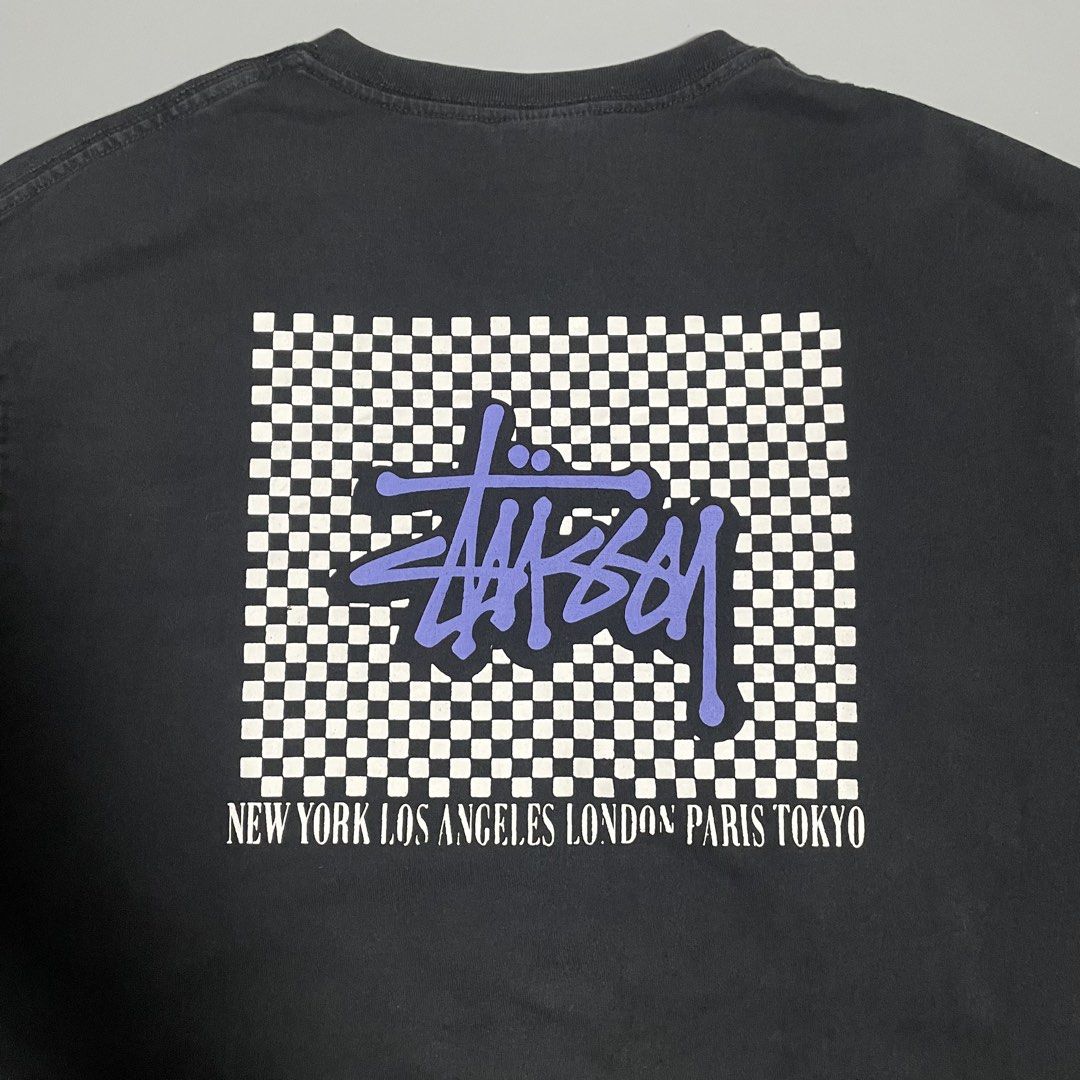Stussy chekers tee (Category: Tshirts & Polo Shirts ) located in Leyte. Submitted by vincentjohn3 (Listing ID 1466697972, Image 3). Description: Stussy Checkers tee Large-XL Width 22 Length: 31 Excellent Condition Color Rate: 9.5/10 .