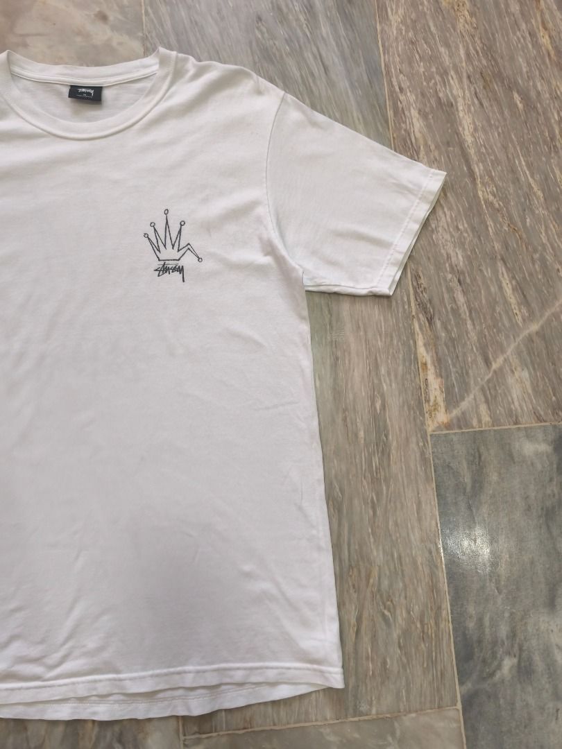 Stussy Crown Tee (Category: Tshirts & Polo Shirts ) located in Lucena. Submitted by 0174.archive (Listing ID 1466680594, Image 3). Description: good used condition flaws - dirt stain & yellow stain on sleeve (check photos for reference) Actual Measurements (inches) Chest (pit to pit): 20 Length:29 Message before buying. Items are pre-loved / second hand used. Manage your expectations. Buy with confidence. No return no exchange. Additional Shippin
