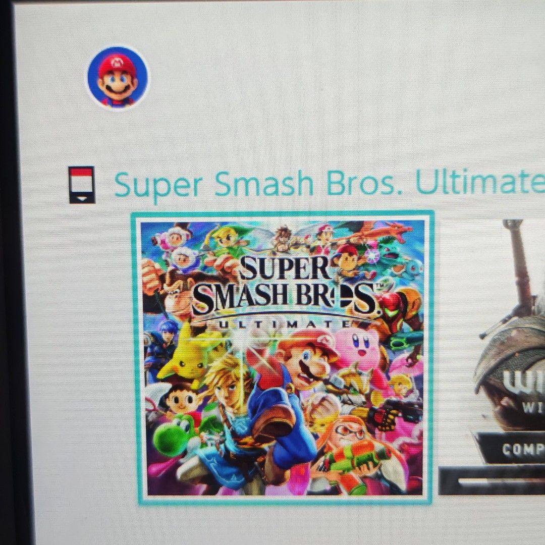Super Smash Bros Ultimate Switch Game (Category: Nintendo) located in Quezon City. Submitted by shopme_gadget30 (Listing ID 1466612176, Image 3). Description: kindly read the details first for sale fixed price good Condition tested and working game card only compatible to Nintendo switch issue no label art and bitten by the dog but working perfectly qc area meet up: sm north shipping fee must shoulder by the buyer via lalamove or grab payment: bd
