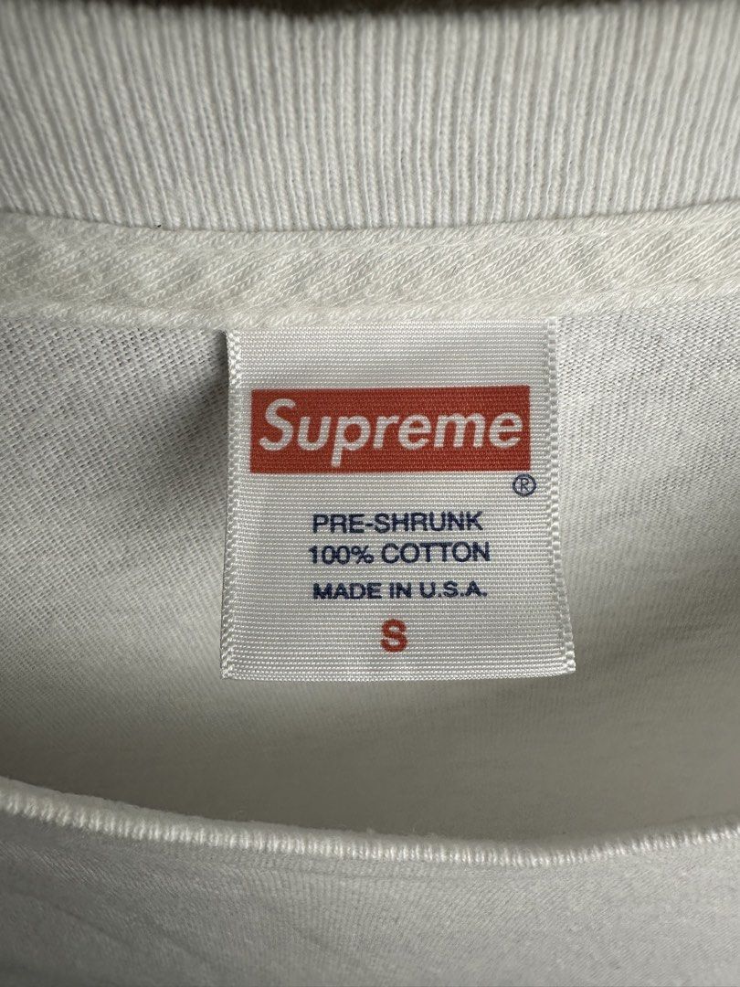 Supreme Elephant Tee (Category: Tshirts & Polo Shirts ) located in Marikina City. Submitted by swiftsian (Listing ID 1466660498, Image 3). Description: Supreme Elephant Tee 'WHITE' - Size: Small - Issue: Crack Print - Manage your expectations. Some issues may not be seen or indicated. - Color may vary due to lighting Shipping: Lalamove/J&T .