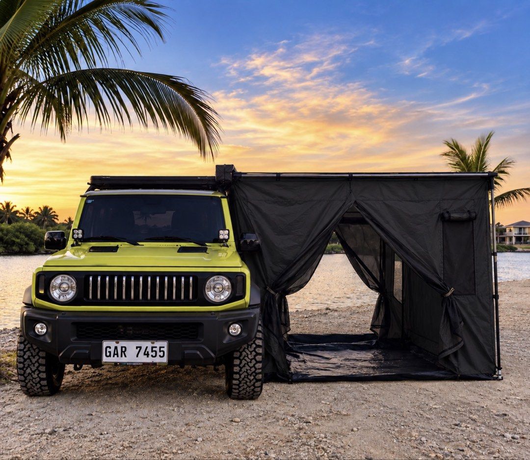 Suzuki Jimny GLX AT Auto (Category: Used Cars) located in Consolacion. Submitted by jl_ua (Listing ID 1466613433, Image 2). Description: Selling my 2022 Suzuki Jimny GLX, top-of-the-line variant, with only 27,000 km mileage. Well-maintained and upgraded for both daily driving and weekend adventures, featuring an upgraded multimedia system, 360° Sony camera, front/rear dashcam with rearview. mirror camera, Roadcruza mud-terrain tires, and a 2.5 × 