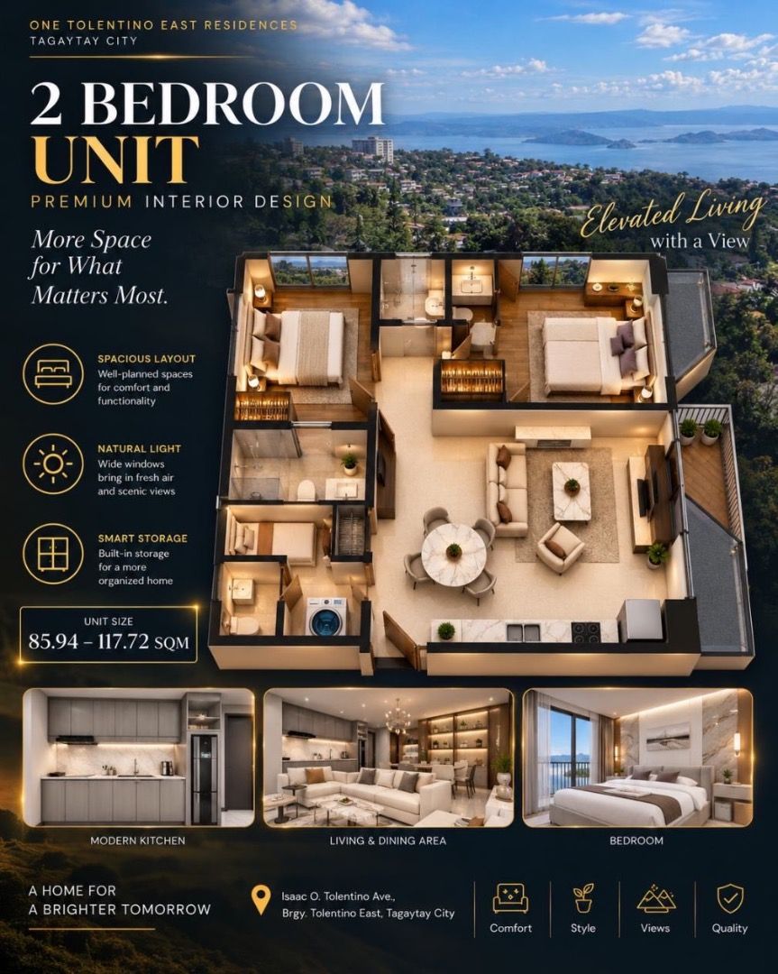 Tagaytay Condominium (Category: Apartments & Condos) located in Silang. Submitted by missreapropertyspecialist (Listing ID 1466566446, Image 3). Description: ✨ Elevate Your Lifestyle at One Tolentino East Residences, Tagaytay! 🏔️🌅 Wake up to breathtaking, unobstructed views of Taal Lake and Volcano right from your home. Experience luxury, comfort, and convenience wrapped into one premier location. Why Invest Here? 📍 Prime Location: Minutes awa