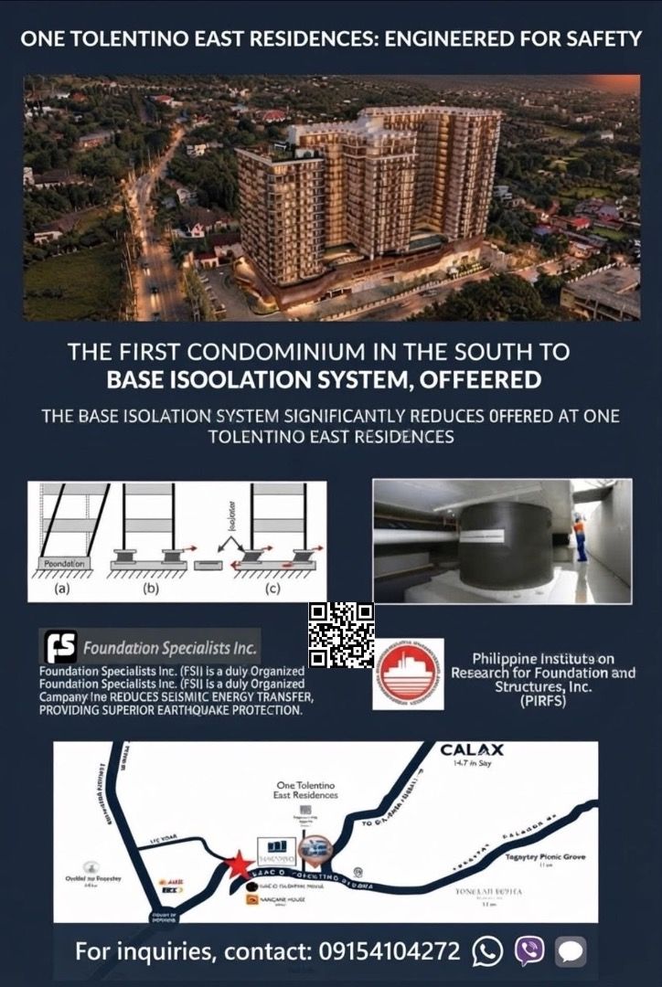 Tagaytay Condominium (Category: Apartments & Condos) located in Silang. Submitted by missreapropertyspecialist (Listing ID 1466566446, Image 2). Description: ✨ Elevate Your Lifestyle at One Tolentino East Residences, Tagaytay! 🏔️🌅 Wake up to breathtaking, unobstructed views of Taal Lake and Volcano right from your home. Experience luxury, comfort, and convenience wrapped into one premier location. Why Invest Here? 📍 Prime Location: Minutes awa