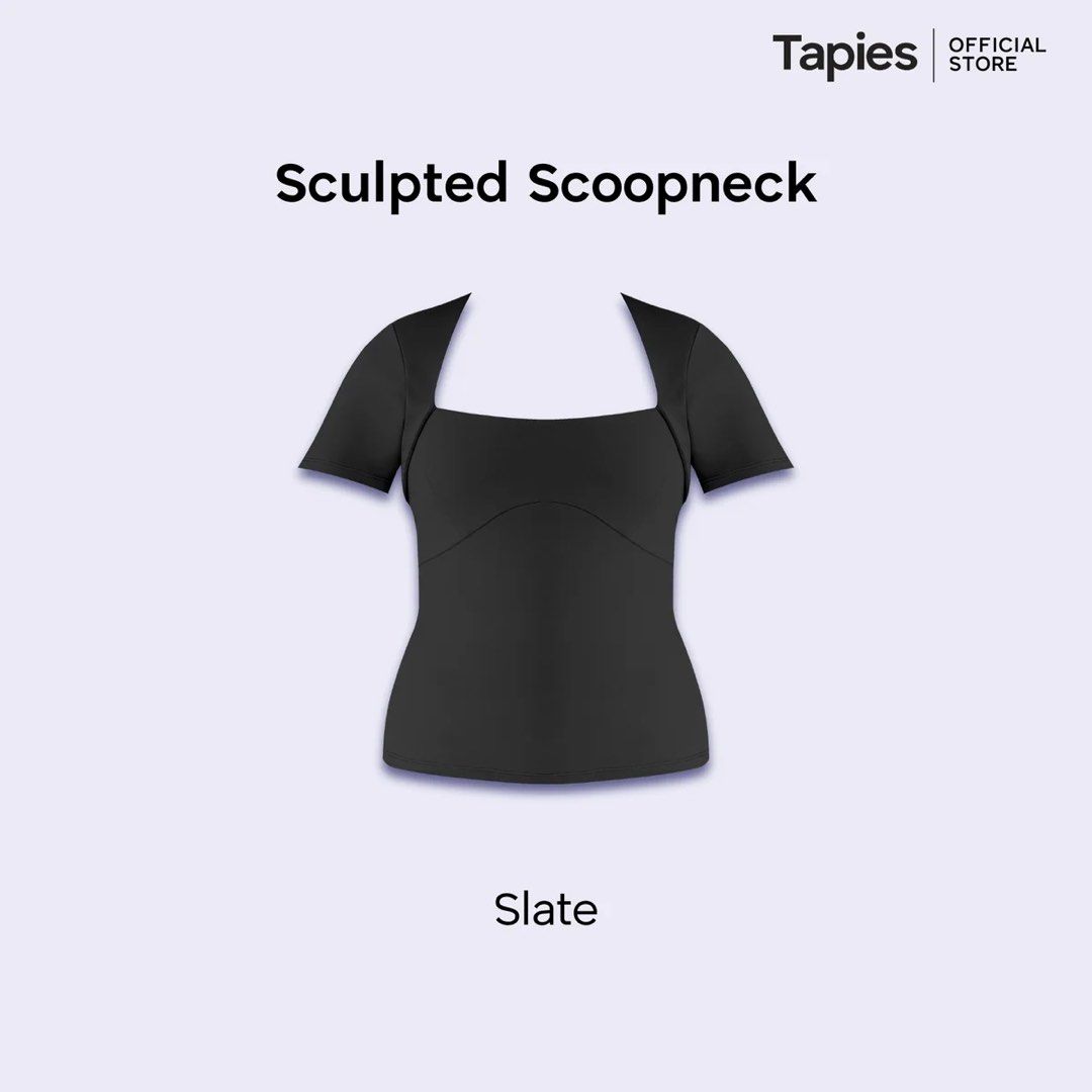 TAPIES FORM FLEX SCULPTED SCOOPNECK SLATE (Category: Blouses) located in Quezon City. Submitted by soldbypam (Listing ID 1466674709, Image 1). Description: Worn once only Bought for 999 Last price posted.