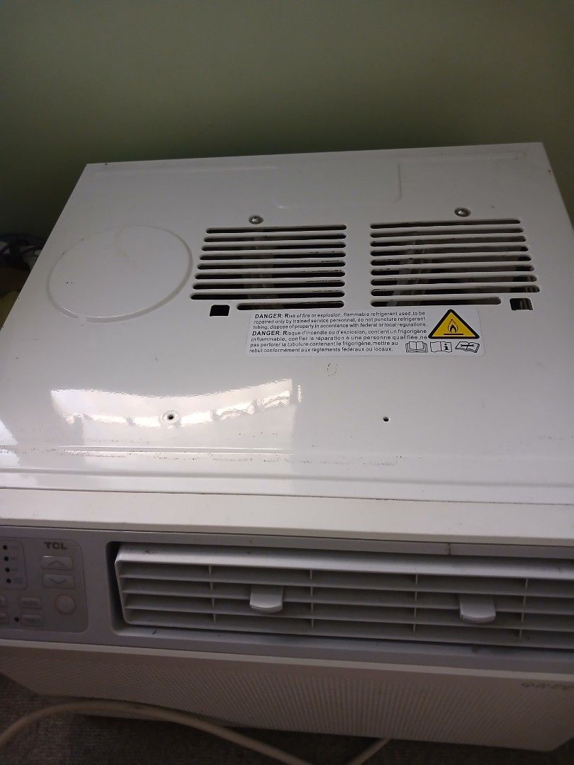TCL Window Type Air Conditioner TAC-12CWI/UB2 (Category: Air Conditioning and Heating) located in Virac. Submitted by daffydaffodil (Listing ID 1466564350, Image 2). Description: - Brand/Model: TCL TAC-12CWI/UB2 Window Type Aircon - Type: AI Full DC Inverter (Energy Saving) - Capacity: 12000 kJ/h (1.5 HP) - Power: 230V, 60Hz, Uses eco-friendly R32 refrigerant - Condition: Fully functional, blows cold air immediately, clean vents and panel - Inclu