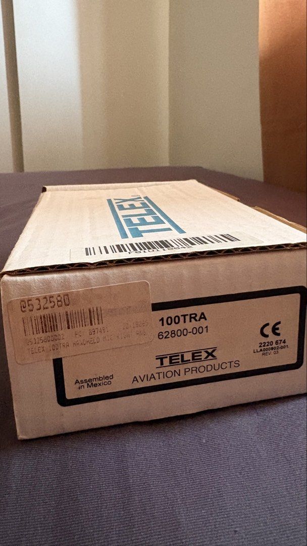 TELEX 100TRA (Category: Microphones) located in Manila. Submitted by laurenthepilot_rabbit (Listing ID 1466597163, Image 1). Description: TELEX 100TRA AVIATION MICROPHONE BRAND NEW NEVER BEEN USED RFS: DECLUTTERING .