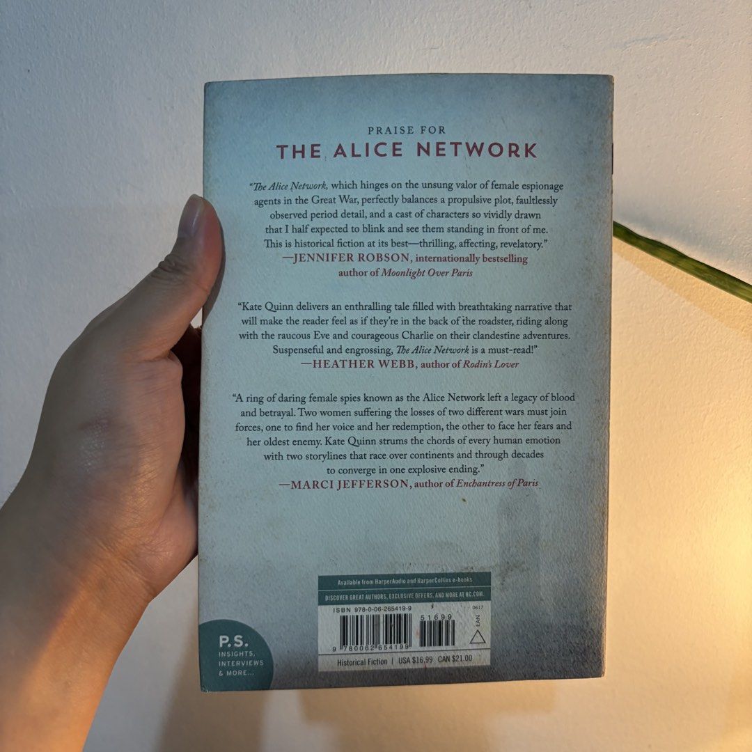 The Alice Network by Kate Quinn, Hobbies & Lifestyle, Books & Magazines ...
