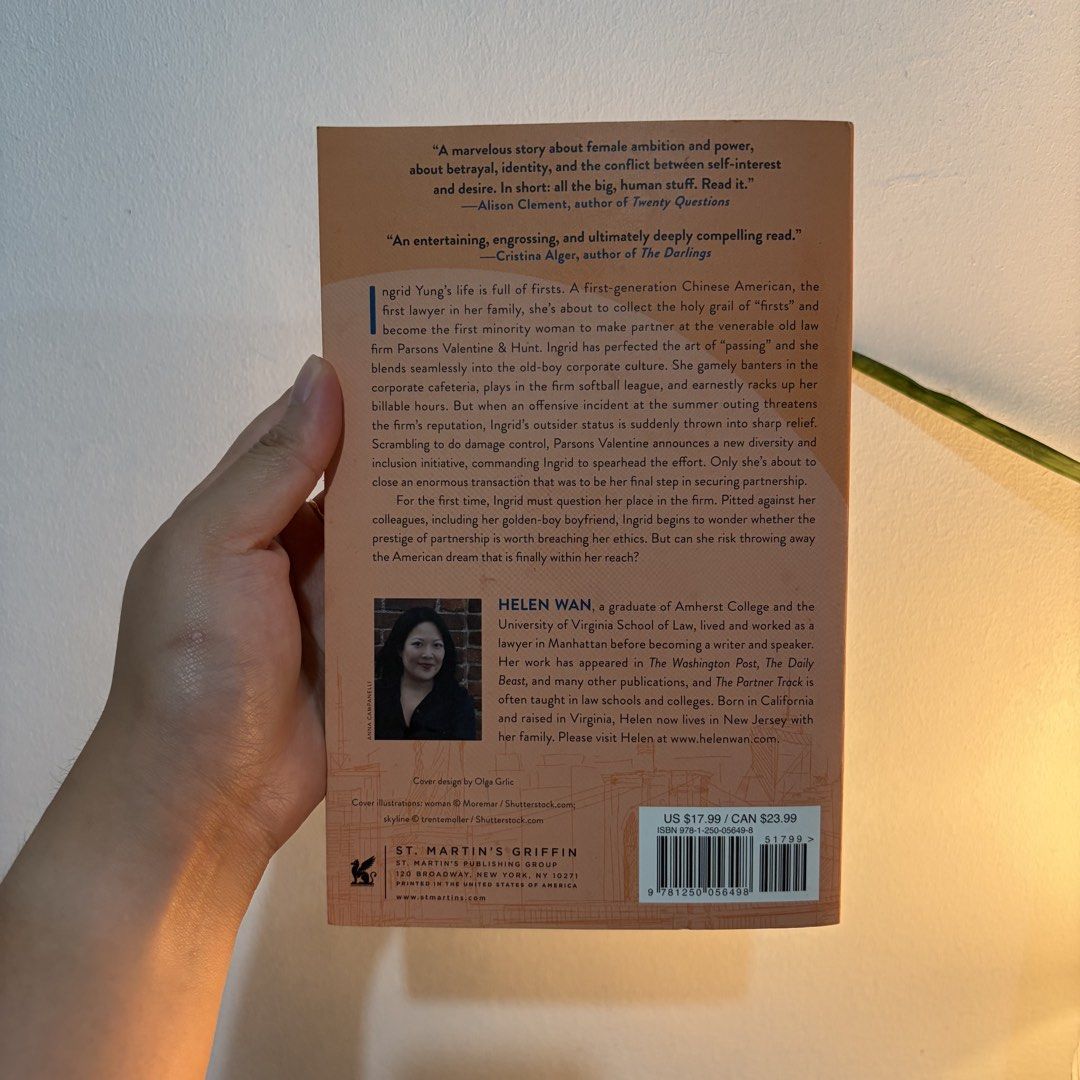 The Partner Track by Helen Wan (Category: Storybooks) located in Manila. Submitted by ajdeclutter (Listing ID 1466570123, Image 3). Description: - Edition: St. Martin's Griffin (Netflix series tie-in cover) - Plot: Follows Ingrid Yung navigating corporate law culture at a major New York firm - paperback.