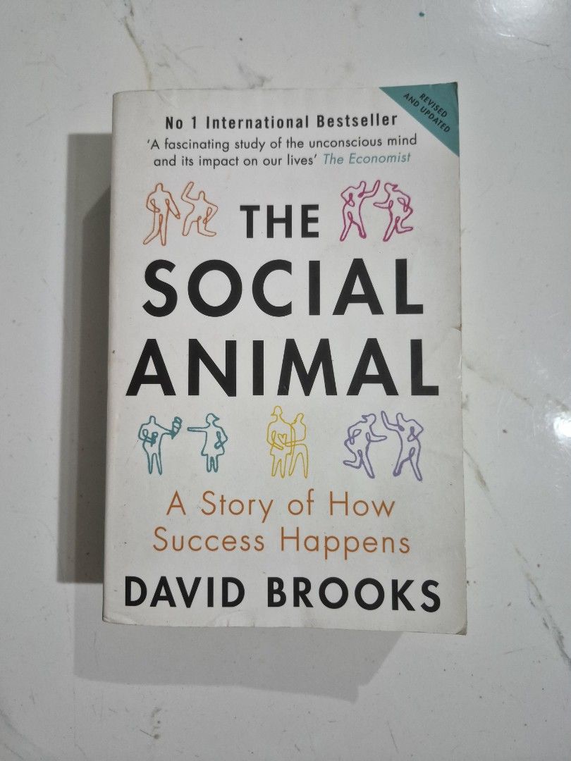 The Social Animal by David Brooks (Category: Storybooks) located in Cabanatuan. Submitted by paogel21 (Listing ID 1466716200, Image 1). Description: - Title: The Social Animal by David Brooks - Format: Paperback - Topic: Human psychology, decision-making, and the unconscious mind - Condition: Clean pages inside, light shelf wear on cover edges, and a handwritten name on the back cover - Ideal for: Psychology and sociology enthusiasts looking for 