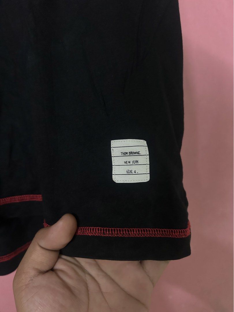 THOM BROWNE SIZE 4 BLACK SHIRT (Category: Tshirts & Polo Shirts ) located in Dasmarinas. Submitted by dnnr3rdyyyyy (Listing ID 1466473360, Image 3). Description: SIZE 4 on tags Dimensions 22.5 Width 28.5 Length front 30.5 Length back Best fit to Large & XL 9.5/10 color rate of black Need wash only Minimal Dirt Stains Cut Neck Tags Complete Washtags .