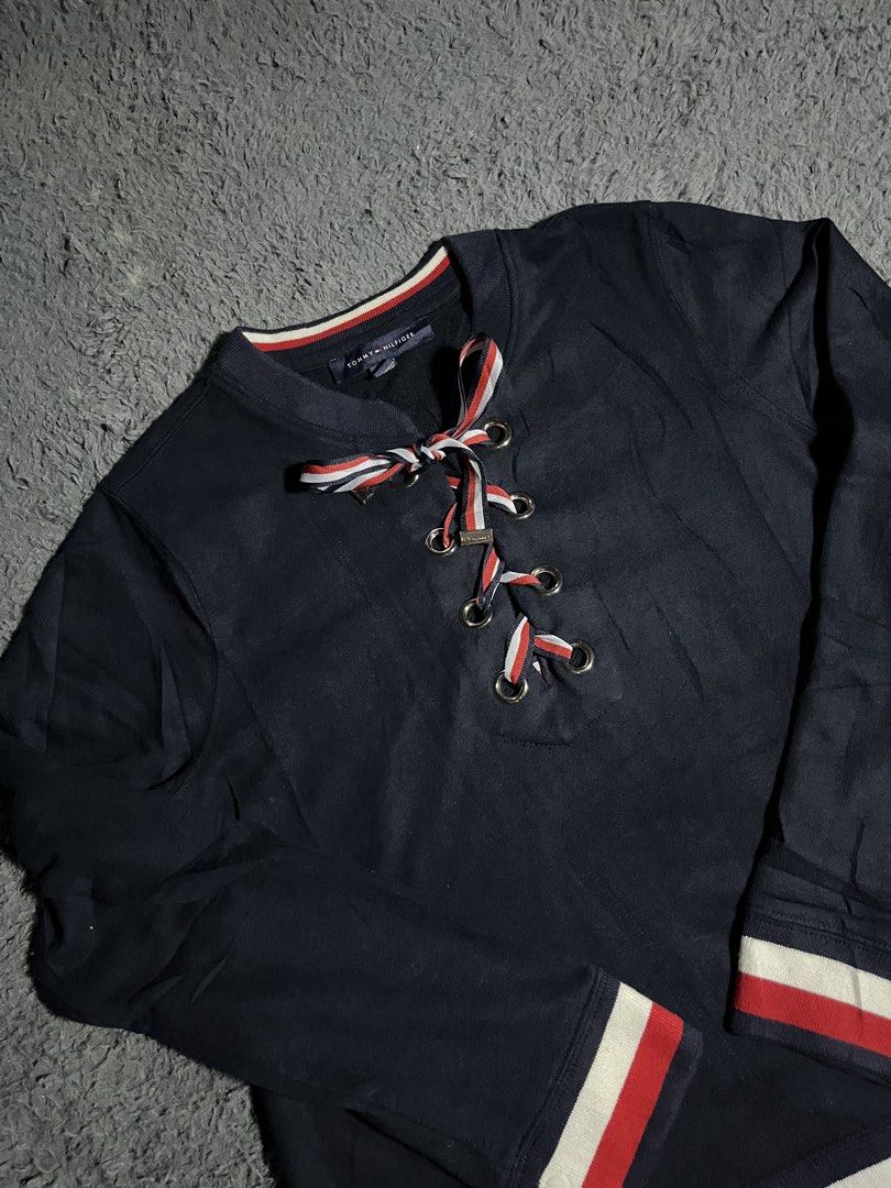 Tommy (Category: Longsleeves) located in Aurora. Submitted by dl.thrift06 (Listing ID 1466770632, Image 3). Description: Excellent condition 9.9/10 color rate Issue: ❌ Size on tag: medium Waist: 19 Length: 24.5 Womens 👕Need Wash 📦Buyers will shoulder shipping fee. 📸Product color may slightly vary due to lighting during photoshoot or to your monitor settings. ⚠️Joy/flaker will be posted! ⚠️No deleting comments be responsible buyer..