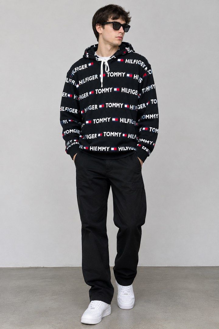 Tommy hilfiger hoodie (Category: Coats, Jackets and Outerwear) located in General Trias. Submitted by luxfinds2019 (Listing ID 1466771820, Image 1). Description: Tommy hilfigerr AOP hoodie 999 shipped only! Xl 23.5by30 Excellent condition 💯 Loc laguna Pm Disclaimer: We are not affiliated or associated with any brands posted here. All trademarks & copyright belongs solely to the Brand owners..