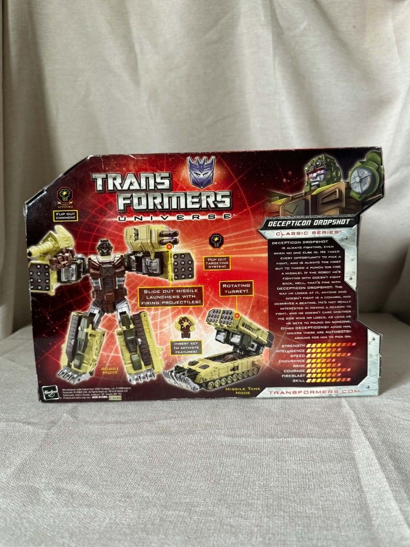 Transformers Universe Decepticon Dropshot Missile Tank (Category: Action & Battle Toys) located in Angeles City. Submitted by itsandspreloved (Listing ID 1466623362, Image 2). Description: nalabas lang po ng box for display only. collection po ng dad ko .