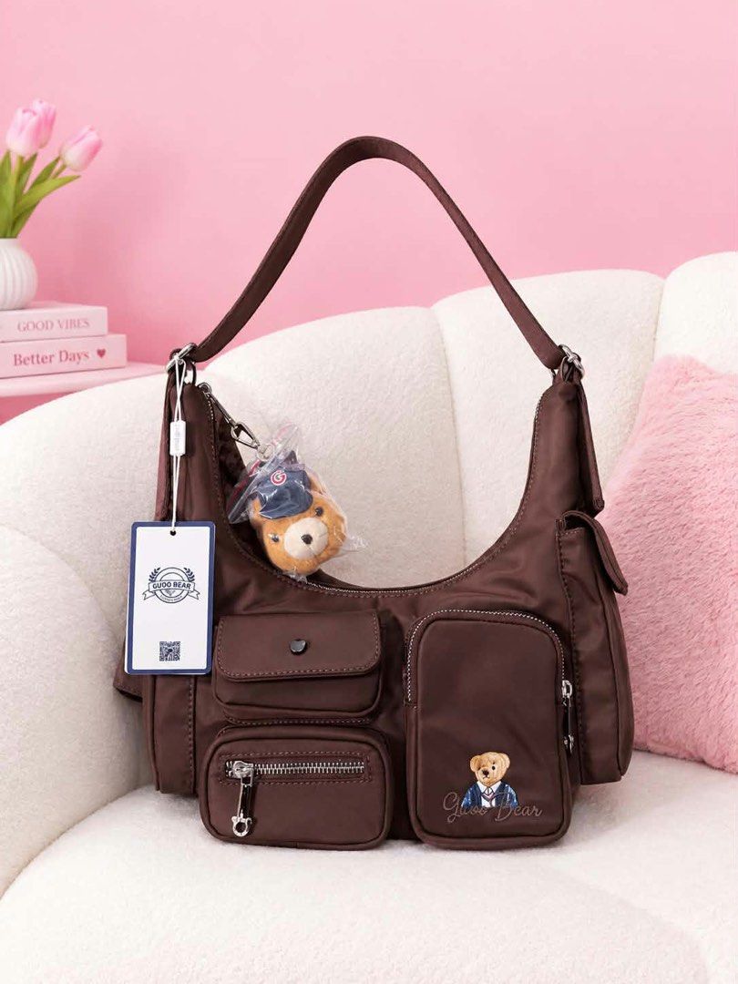 Ttwnbear Guoobear Nylon Hobo Bag (Category: Shoulder Bags) located in Davao. Submitted by softlaced (Listing ID 1466642376, Image 1). Description: – Brand New – DM For Condi Pics MOP: Gcash.