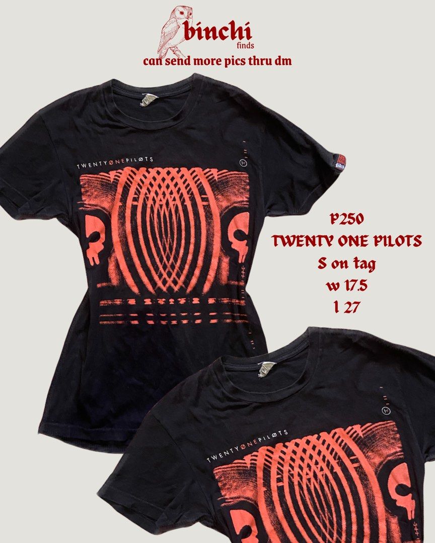 TWENTY ONE PILOTS MERCH TEE (Category: Shirts) located in Santiago. Submitted by binchifinds (Listing ID 1466578694, Image 1). Description: .