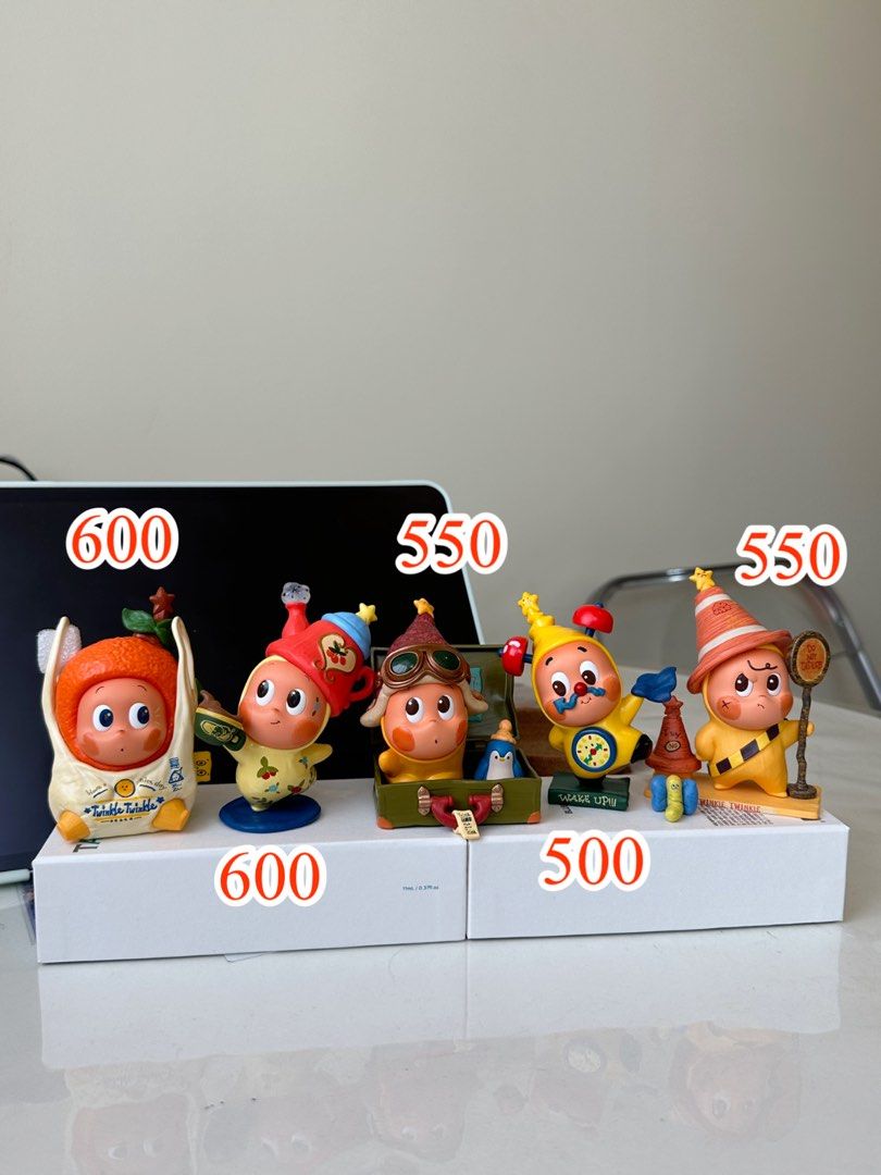 Twinkle Twinkle (Category: Designer & Blind Box Toys) located in Manila. Submitted by goldenbird52 (Listing ID 1466665836, Image 1). Description: I'm selling these twinkle twinkle figures due to repeated items. Price is indicated in the photo. Price is negotiable! If you're interested, please message me..