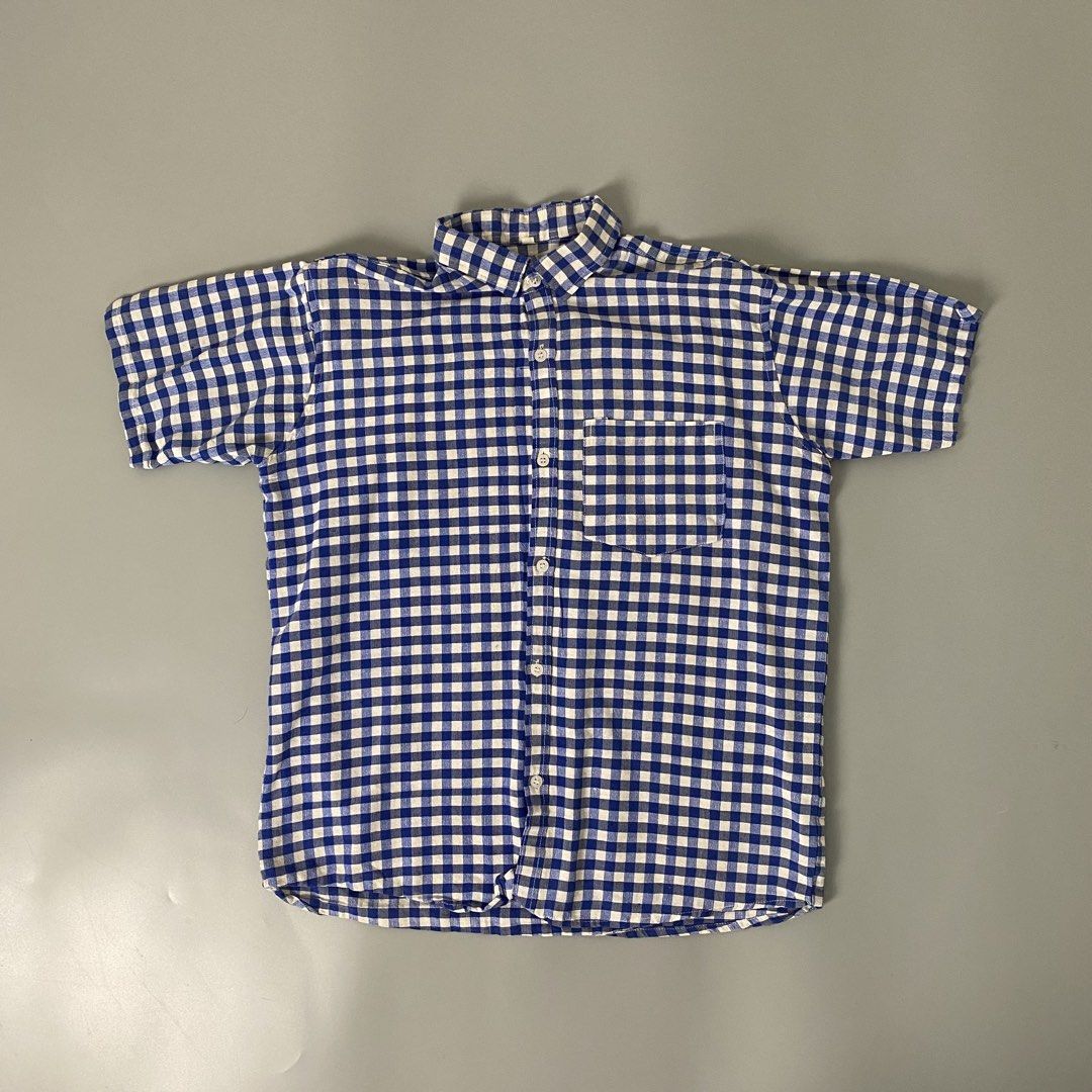 Untag 👕| Blue Plaid Crop Polo (Category: Tshirts & Polo Shirts ) located in Bulacan. Submitted by orc.ph (Listing ID 1466646220, Image 1). Description: Untag 👕| Blue Plaid Crop Polo Material Used: Cotton - Blue - Short Sleeve - Button up - Button Closure - Single Pocket - Plaid Pattern design - Semi Formal - Formal - Streetwear - Crop Polo Size: XXL Width: 31 Length: 24 Pristined Condition. No Visible Flaws. No Issue At All ⚠️ Note: For Inspo l