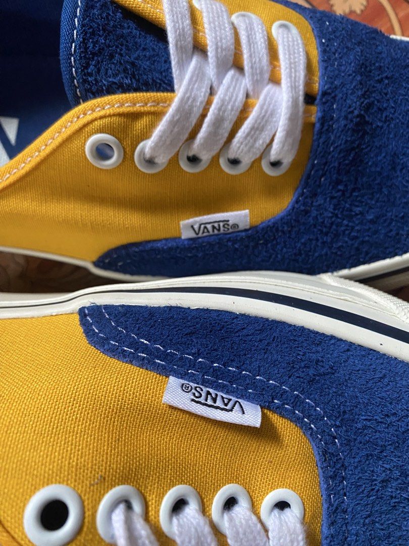 Vans Premium Authentic 44 (Suede/Canvas) Yellow/Blue (Category: Sneakers) located in Minglanilla. Submitted by b.a.thefinds (Listing ID 1466573144, Image 3). Description: Vans Premium Authentic 44 (Suede/Canvas) Yellow/Blue - excellent condition - good as brand new - C.R./CONDITION 10/10 - 💯 authentic Size: 8.5 US Men / 10.0 US Women / 41.0 EUR / 26.5 CM/ 7.5 UK 💰Php + SF 💰 PM for sure buyer and for more details📥 UNLI VOUCH AND VIDEO CALL FOR
