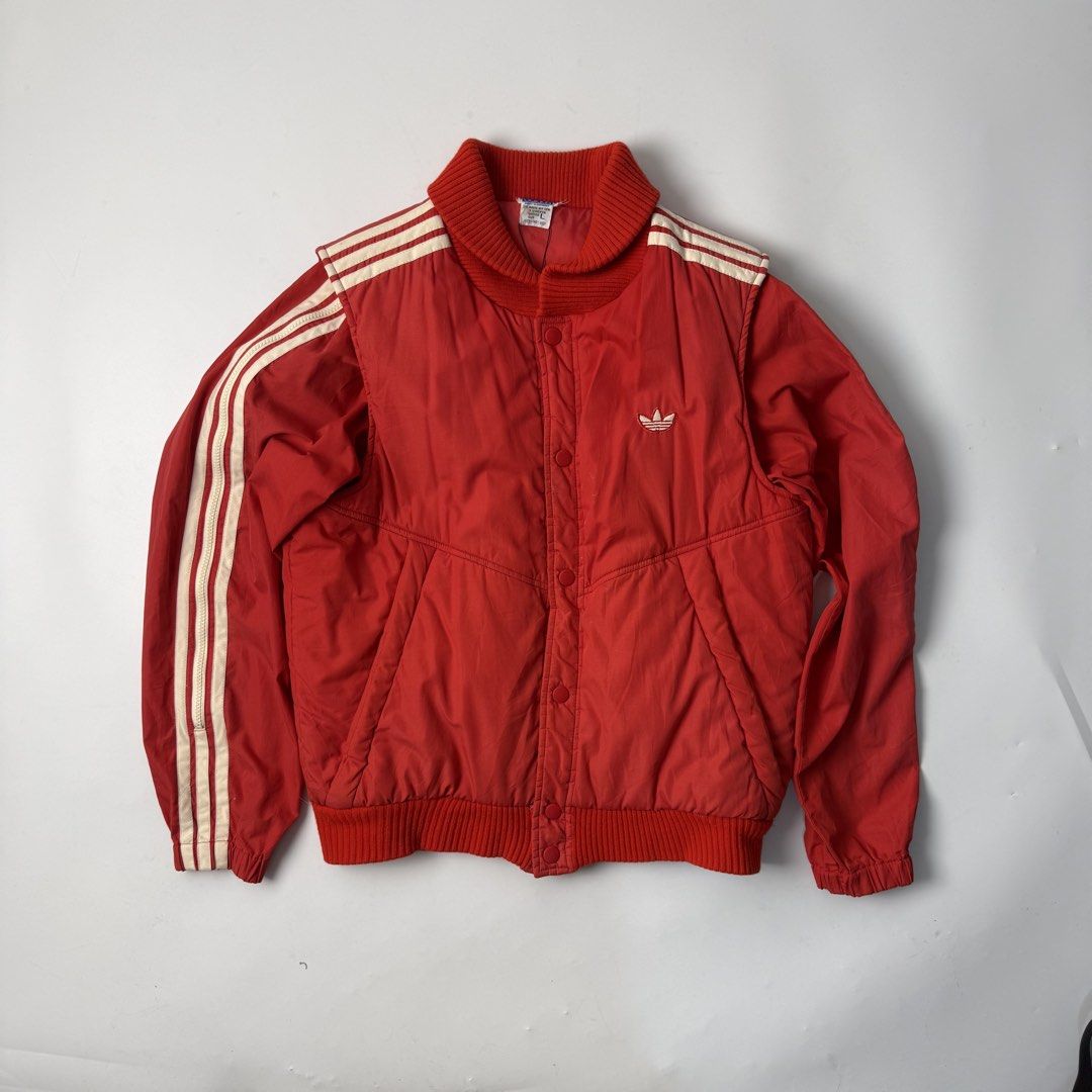 Vintage Adidas Jacket (Category: Coats, Jackets and Outerwear) located in Quezon City. Submitted by beastmnl (Listing ID 1466664725, Image 1). Description: Dimension 21 width 24 length Can convert to vest .