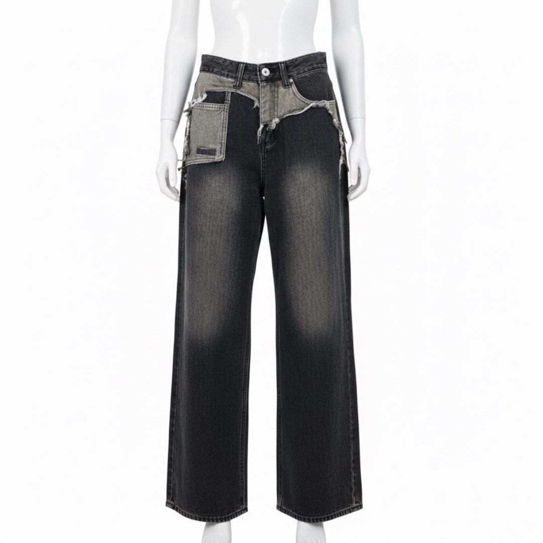 Vintage Black Denim Wideleg Pants (Category: Jeans) located in Subic. Submitted by cyrelll (Listing ID 1466646232, Image 2). Description: SIZE: 25-26 inches.