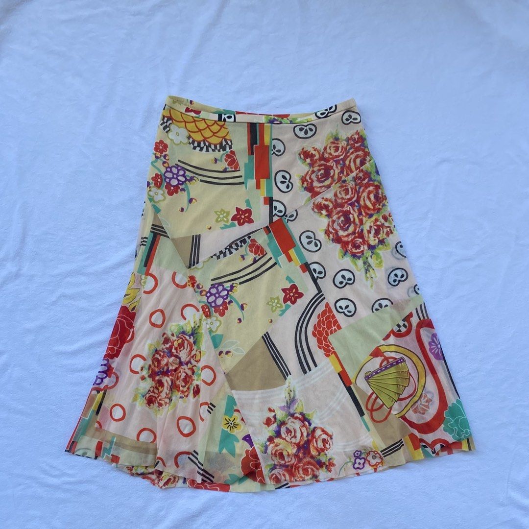 Vintage Patchwork Mesh Whimsical (Category: Skirts) located in General Santos City (Dadiangas). Submitted by kala_chuchi (Listing ID 1466772659, Image 1). Description: Size. Small 26 inches waistline 25 inches length No flaws Over all condition Excellent .