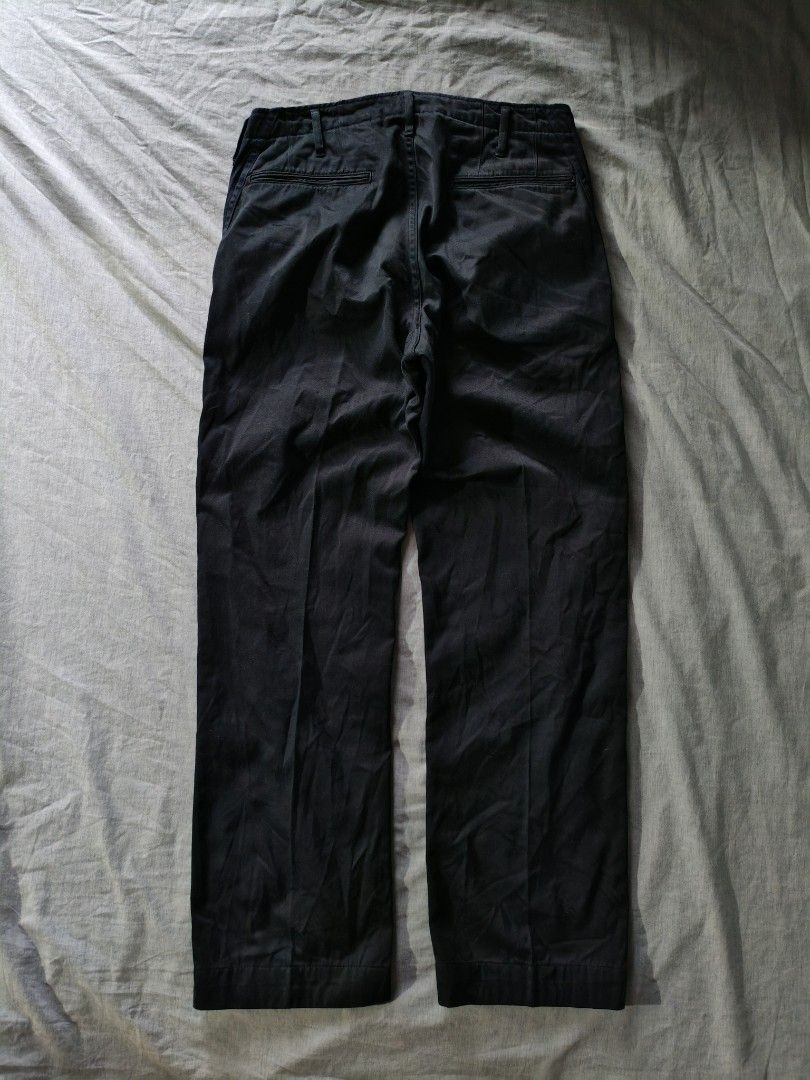 visvim chino pants black (Category: Chinos) located in Baguio. Submitted by used_clothing2600 (Listing ID 1466570998, Image 2). Description: Visvim chino pants black made in japan size small excellent condition measurements waist 15.5 inches front rise 11.5 thigh 11.5 knee 9.5 length 40 leg opening 8.5 P 1,500.