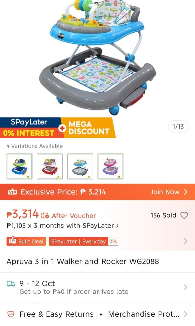 Walker for baby (Category: Announcements) located in Batangas. Submitted by russf (Listing ID 1466592387, Image 2). Description: .