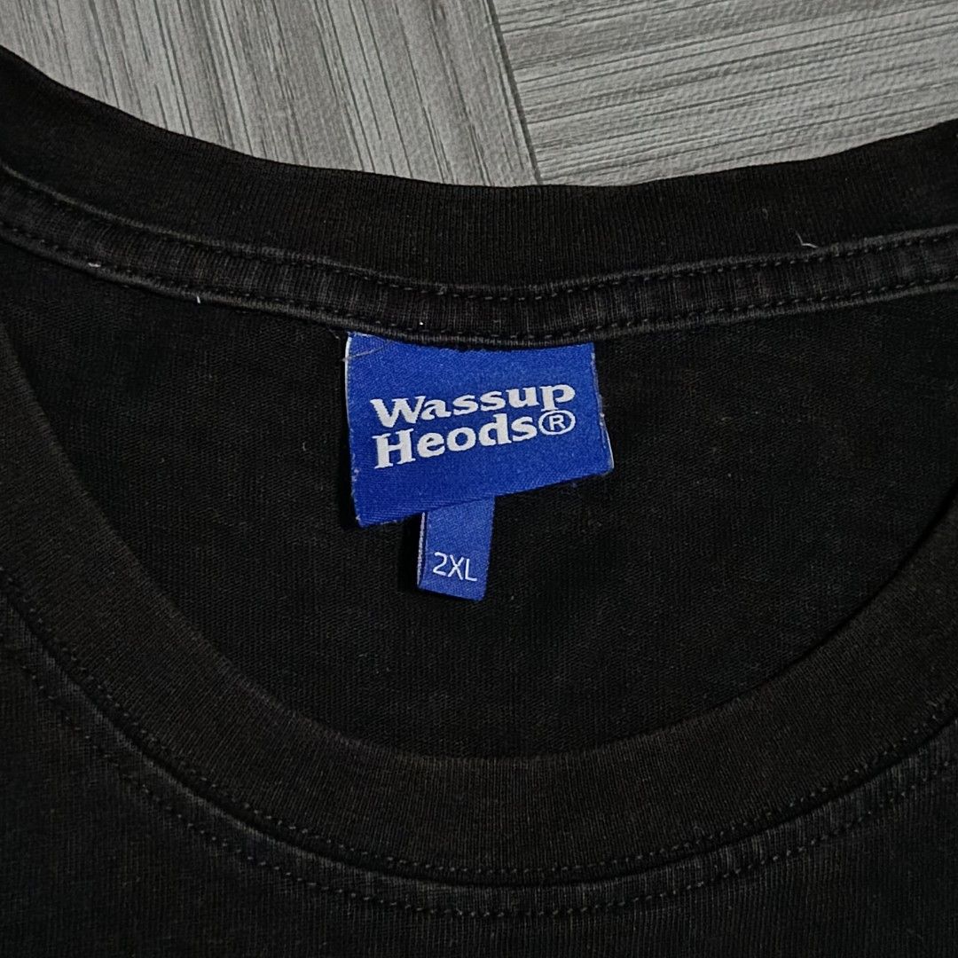 Wassup Heods Tank Top (Category: Activewear) located in Bay. Submitted by ndrwthrift (Listing ID 1466764195, Image 3). Description: Wassup Heods Tank Top Condition - 9/10 Size - XXL Dimes - L 28" W 23" Color Rate - 8.5/10 Issue - Slight logo print cracks *meet up or shipping via lalamove (buyer's expense) *can ship nationwide via j&t.