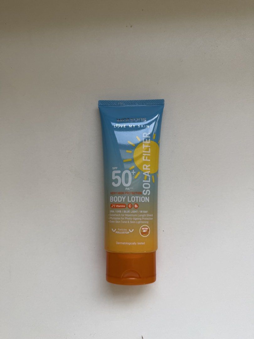 Watsons Body Lotion Sunscreen (Category: Body Care) located in Mabalacat. Submitted by fusecollective (Listing ID 1466662858, Image 1). Description: - 98% full - from PR package - Exp Date: 2028 📍Mabalacat, Pampanga .