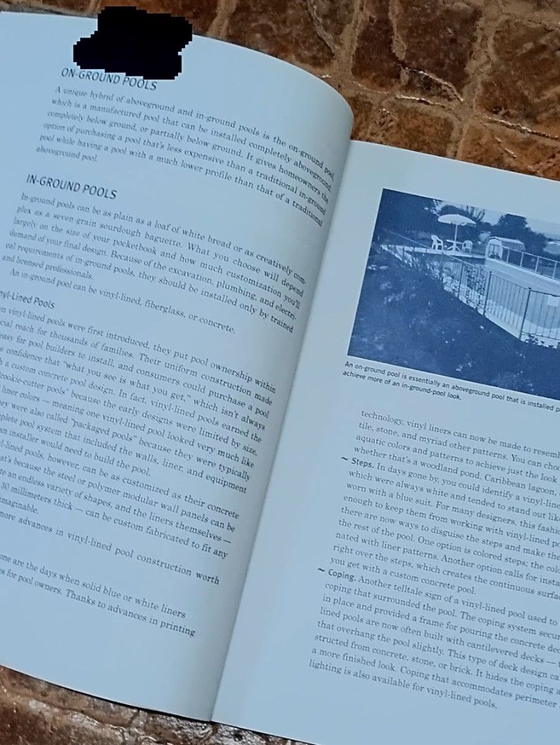 What Color Is Your Swimming Pool? 3rd Edition (Category: Textbooks) located in Quezon City. Submitted by dancatz (Listing ID 1466630951, Image 3). Description: □ P 300.00 - Title: Pool & Spa Maintenance Guide - Author: Alan E. Sanderfoot - Edition: Third revised and updated edition - Topics: Water chemistry, filtration, heating, cleaning, and safety - Format: Illustrated with diagrams and practical advice - Perfect for: Homeowners managing their 