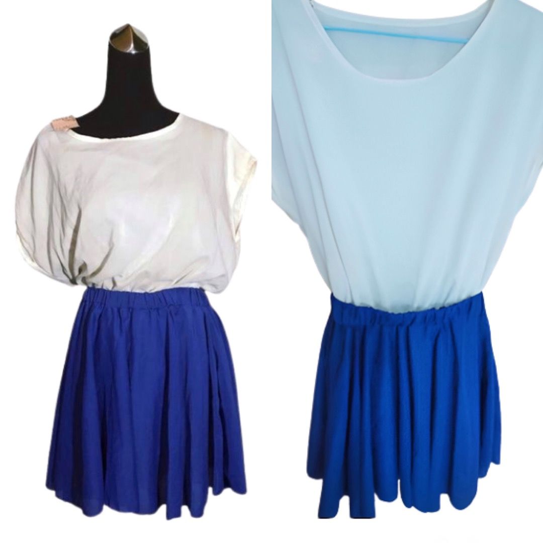 WHITE BLUE MINI DRESS (Category: Dresses) located in Marikina City. Submitted by minimalistmanila (Listing ID 1466590204, Image 2). Description: WHITE BLUE MINI DRESS ✨Bought in Singapore • Condition: New with tags • Note: With lining, garter waist • Size: S/M • Model is 5'5 Original Price: P2,200 🏷️ My Price: P1,399. Order now! 🔴 No additional pictures will be provided. Lowballers will be ignored. Joybidders will be blocked. .