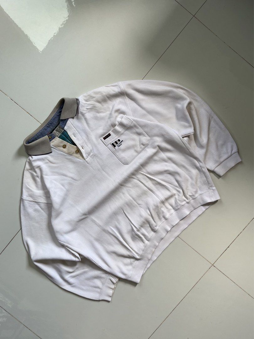 White Polo Sweater (Category: Coats, Jackets and Outerwear) located in Bacolod City. Submitted by danielle5_ (Listing ID 1466581671, Image 2). Description: Medium, 21x24 Flaws: none Mine: 300.