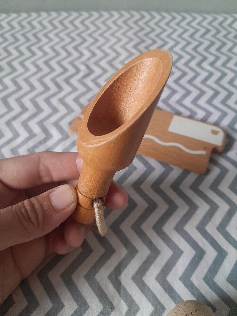 Wooden Egg, Scooper and Knife (Category: Interactive Toys) located in Pasig City. Submitted by three.babybears (Listing ID 1466585725, Image 3). Description: .