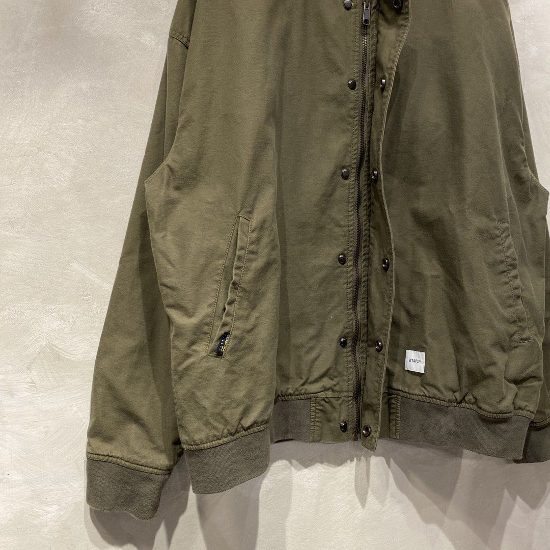 Wtaps Bomber Jacket (Category: Coats, Jackets and Outerwear) located in Quezon City. Submitted by rebirthalley (Listing ID 1466662577, Image 3). Description: Width-27.5 Length-30 Excellent No flaws .