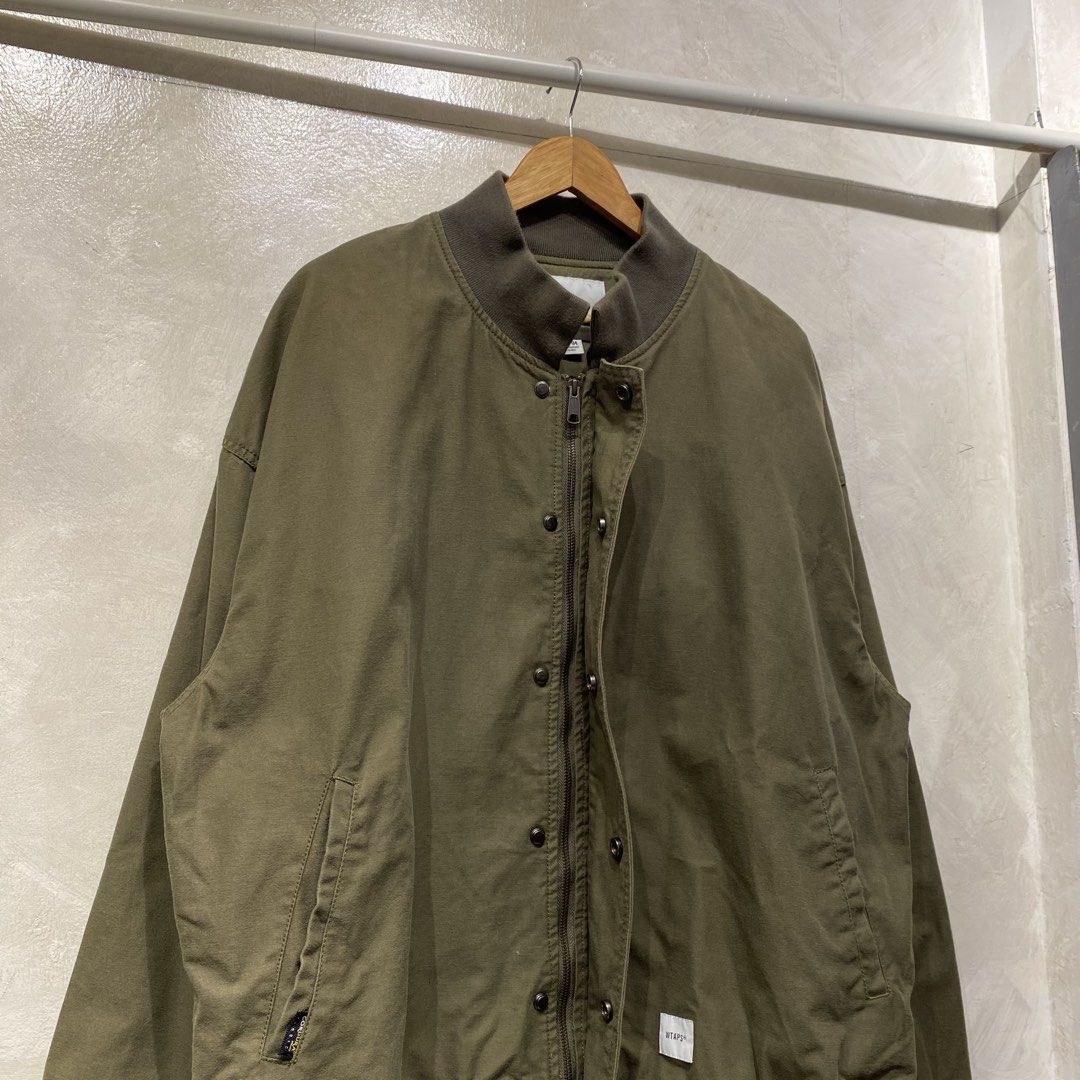 Wtaps Bomber Jacket (Category: Coats, Jackets and Outerwear) located in Quezon City. Submitted by rebirthalley (Listing ID 1466662577, Image 2). Description: Width-27.5 Length-30 Excellent No flaws .