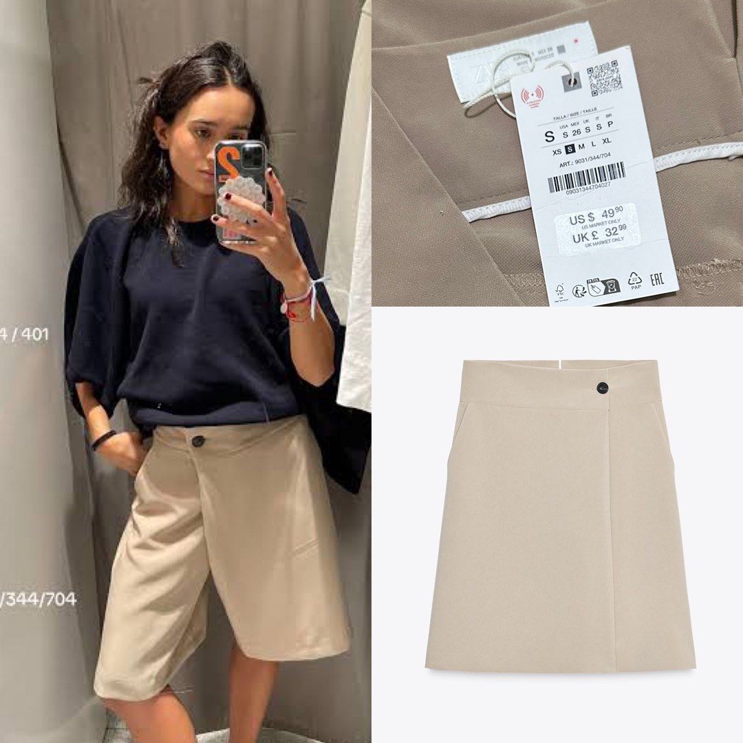 ZARA Crossover Bermuda Short (Category: Other Bottoms) located in Manila. Submitted by ccollection_ (Listing ID 1466742122, Image 1). Description: Small on Tag, fits up to semi medium.