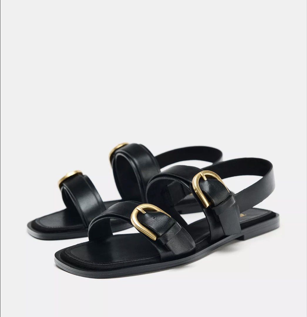 Zara Flat Belted Sandals (Category: Flats & Sandals) located in Mandaluyong City. Submitted by keep.it (Listing ID 1466590069, Image 1). Description: Barely used; original price 2995.