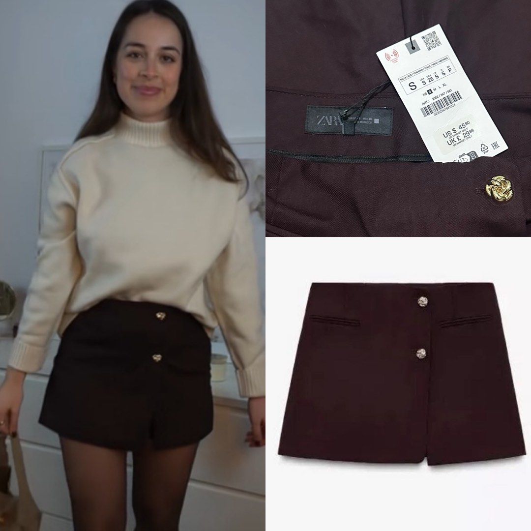 ZARA Maroon Skort (Category: Other Bottoms) located in Manila. Submitted by ccollection_ (Listing ID 1466737592, Image 1). Description: .
