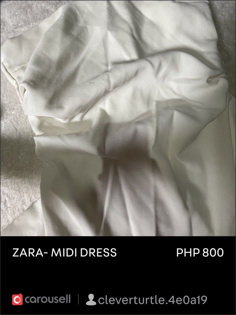 ZARA- MIDI DRESS (Category: Dresses) located in Manila. Submitted by cleverturtle.4e0a19 (Listing ID 1466686923, Image 3). Description: ZARA- MIDI DRESS (original) - used only once - original zara - bought it for 1k+ (on sale nabili) 📍Marikina.