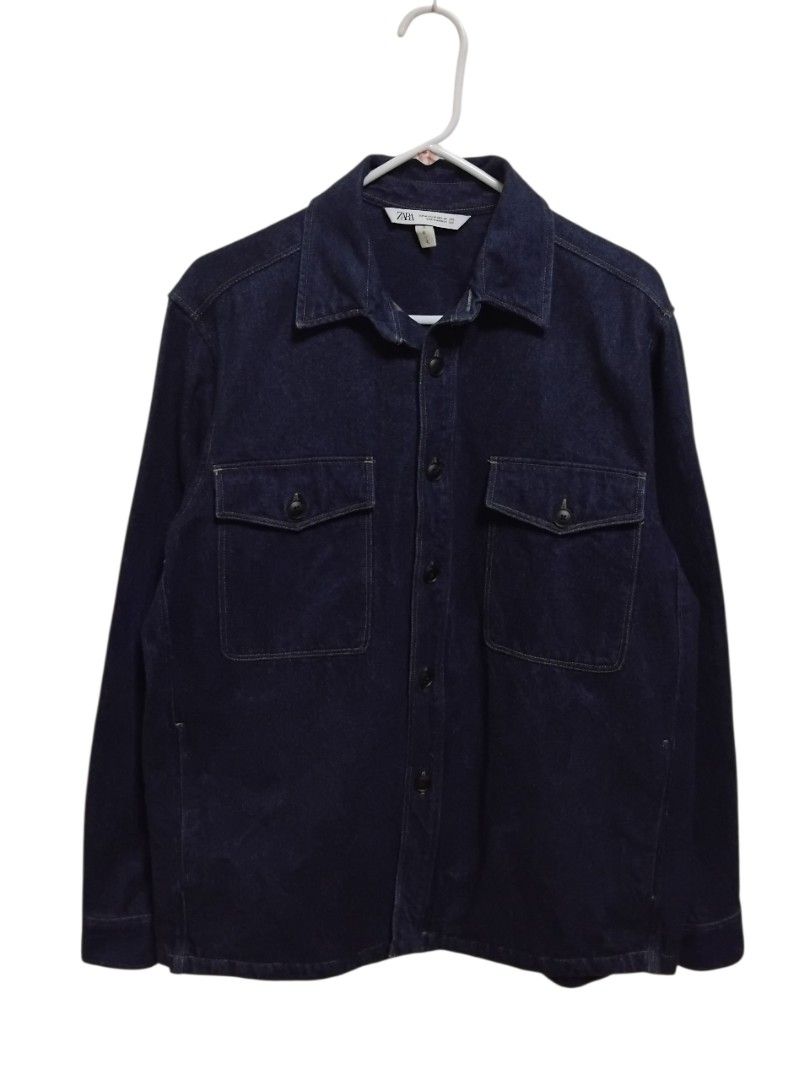 Zara x Erin Wilson Artwork Patch Denim Shirt Jacket (Category: Coats, Jackets and Outerwear) located in Pasig City. Submitted by hustlexcurate (Listing ID 1466590010, Image 3). Description: Zara x Erin Wilson Artwork Patch Denim Shirt Jacket Size MEDIUM on tag fits LARGE Dimensions: 23X29.