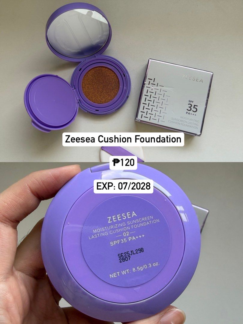 Zeesea Cushion Foundation Shade 02 (Category: Makeup) located in Mabalacat. Submitted by fusecollective (Listing ID 1466664284, Image 3). Description: - Brand: Zeesea - Item: Cushion Foundation - Shade: 02 - Condition: used once - Net Weight: 8.5g - Sun Protection: SPF35 PA+++ - Expiry Date: July 2028 📍Mabalacat, Pampanga .